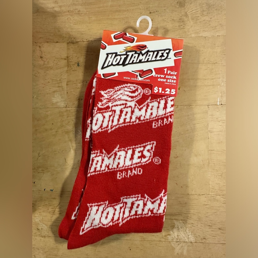 Crew socks Hot Tamales print - size 6 to 13